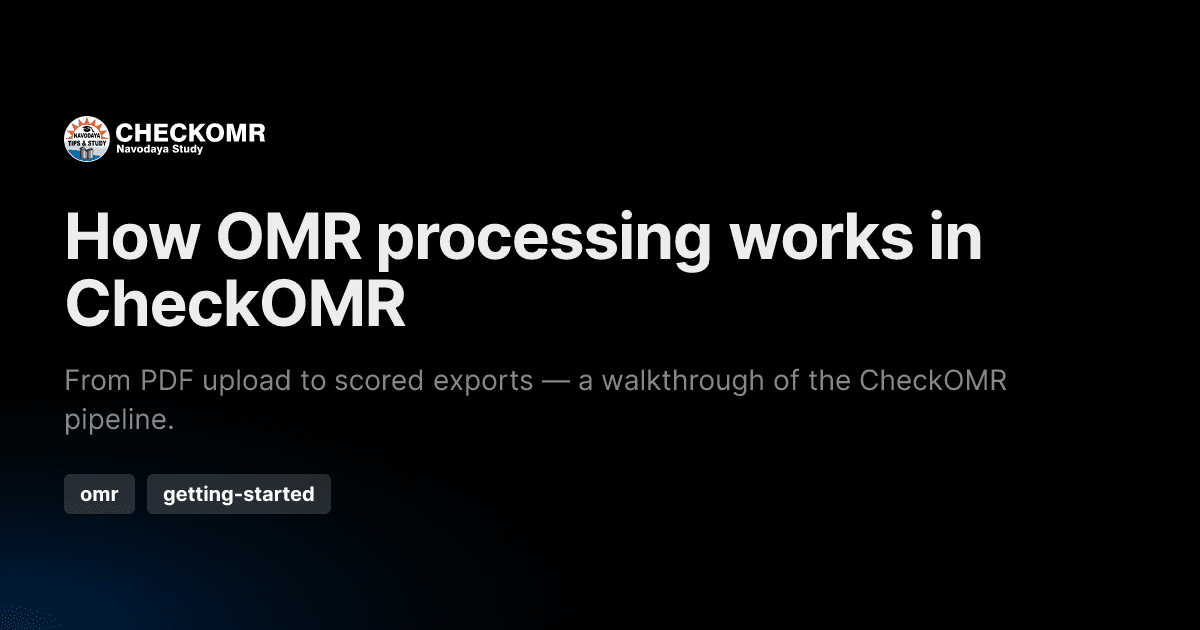 How OMR processing works in CheckOMR